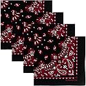 The Peacock Crew Premium Soft Cotton Bandanas Pack for Men and Women Paisley 22 x 22 inches