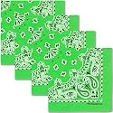 The Peacock Crew Premium Soft Cotton Bandanas Pack for Men and Women Paisley 22 x 22 inches