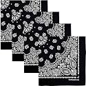 The Peacock Crew Premium Soft Cotton Bandanas Pack for Men and Women Paisley 22 x 22 inches