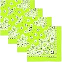 The Peacock Crew Premium Soft Cotton Bandanas Pack for Men and Women Paisley 22 x 22 inches