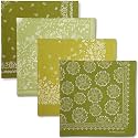 The Peacock Crew Premium Soft Cotton Bandanas Pack for Men and Women Paisley 22 x 22 inches
