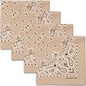 The Peacock Crew Premium Soft Cotton Bandanas Pack for Men and Women Paisley 22 x 22 inches