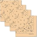 The Peacock Crew Premium Soft Cotton Bandanas Pack for Men and Women Paisley 22 x 22 inches