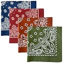 The Peacock Crew Premium Soft Cotton Bandanas Pack for Men and Women Paisley 22 x 22 inches