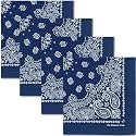 The Peacock Crew Premium Soft Cotton Bandanas Pack for Men and Women Paisley 22 x 22 inches