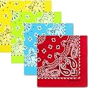 The Peacock Crew Premium Soft Cotton Bandanas Pack for Men and Women Paisley 22 x 22 inches