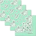 The Peacock Crew Premium Soft Cotton Bandanas Pack for Men and Women Paisley 22 x 22 inches