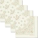 The Peacock Crew Premium Soft Cotton Bandanas Pack for Men and Women Paisley 22 x 22 inches