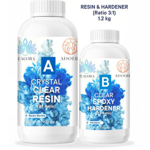 peacora clear uv-resistant 12kg high intensity premium epoxy resin hardener artkit31