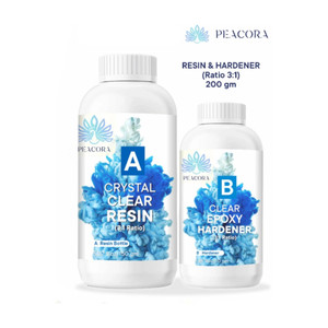 peacora clear uv-resistant 200g high intensity premium epoxy resin hardener art kit31