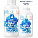 PEACORA Clear UV-Resistant 600g High Intensity Premium Epoxy Resin Hardener ArtKit(3:1)