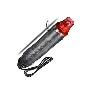 handheld hot air gun 220v 300w portable mini heat gun multi-function electrical heat tool for diy craft embossing shrink wrapping pvc drying paint clay rubber stamp white