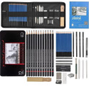 PEACORA Sketching Pencil Kit 45 Pcs Professional Graphite Charcoal Sketch & Drawing Kit