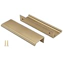 Peaha 10 Pack 3-3/4" Champagne Bronze Cabinet Pulls Finger Pulls