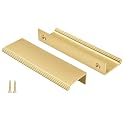 Peaha 10 Pack 3-3/4" Gold Cabinet Handles Finger Pulls for Cabinets