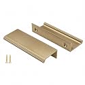 Peaha 10 Pack 3" Champagne Bronze Cabinet Pulls Finger Pulls for Cabinets
