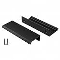 Peaha 10 Pack 3" Black Cabinet Handles Finger Pulls for Cabinets
