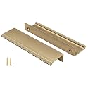 Peaha 10 Pack 4" Champagne Bronze Cabinet Pulls Finger Pulls for Cabinets