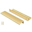 Peaha 10 Pack 5-1/16" Gold Cabinet Handles Finger Pulls for Cabinets