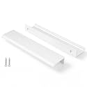 Peaha 10 Pack 5-1/16" White Cabinet Pulls Drawer Handles Finger Pulls