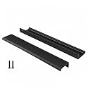 Peaha 10 Pack 7-9/16" Black Cabinet Handles Finger Pulls for Cabinets