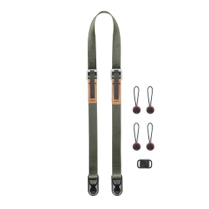 peak design leash camera strap - configurable as a sling neck shoulder strap or safety tether adjustable compact