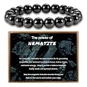 PEALICIOUS Hematite Bracelet for Men Energy Stone as Inspirational Gift