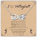 PEALICIOUS Silver Sport Necklace, Soccer Necklace Softball Volleyball Gifts