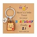 PEALICIOUS Toast Keychain for Girls New Beginnings Congratulations Gifts