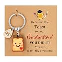 PEALICIOUS Toast Keychain for Girls New Beginnings Congratulations Gifts