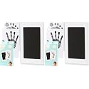 Pearhead M/L Clean-Touch Baby Ink Pad, No Mess Inkless Baby Safe Ink, DIY Handprint and Footprint Keepsake, Black, Medium/Large (Pack of 2)
