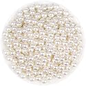 Pearl Beads for Craft, Anezus 500pcs Ivory Faux Fake Pearls, 10 MM Small Sew on Pearl Beads with Holes for Jewelry Making, Bracelets, Necklaces, Hairs, Crafts, Decoration and Vase Filler