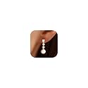 Pearl Earrings for Women, 14k Gold Plated Trendy Diamond Pearl Drop Earrings Bridal Shower Gifts Wedding jewelry for Women