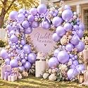 Pearl Purple Balloons Double Stuffed Light Purple Lavender Balloon Arch Kit