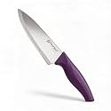 PEARLPET Premium Kitchen Large Chef Knife |Stainless Steel Knife for Kitchen Use | Sharp | Durable | Kitchen Knives (Chaku), 1pc (Purple)