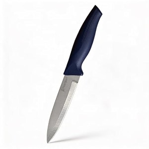 pearlpet premium kitchen utility knife stainless steel knife for kitchen use  sharp  durable  kitchen knives chaku 1pc dark blue