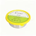 PEARLPET Sylo Stainless Steel Bowl 1900 ml | Large Airtight Food Storage Container | BPA-Free Lid | Rust-Proof, Durable &amp; Multi-Purpose Bowl for Kitchen &amp; Travel (Yellow)