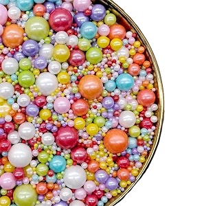 jamboreee multicolor cake sprinkles  edible sugar pearls mix for cake decoration cupcakes desserts amp baking  100g jar