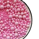 Pearls Sprinkle Mix - Edible Sprinkles - Edible Pearls - Wedding Sprinkles - Pearl Sprinkles - White Sprinkles - Wedding Cake - Pearls 100Gms (Pink)