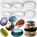 Pebbles Molds, 3D Pebbles Stone Silicone Mold 6 Cavitiy