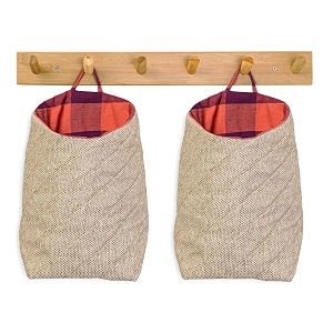pec eco friendly fabric pod  cute hanging jute organizer for home  office  hostel xl  pack of 2