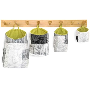 pec eco friendly fabric pod  small amp cute hanging organizer for home  office  kitchen  hostel  study area  car  mobile combo  pack of 4