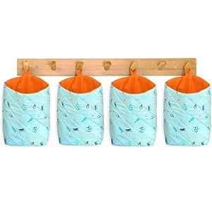 pec eco friendly fabric pod  small cotton hanging organizer for home  office  hostel  car  mobile l  pack of 4