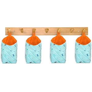 pec eco friendly fabric pod  small amp cute hanging organizer for indoor use m  pack of 4