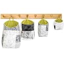PEC Eco Friendly Fabric Pod | Small & Cute Hanging Organizer for Home | Office | Kitchen | Hostel | Study Area | Car | Mobile (Combo | Pack of 4)