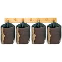 PEC Eco Friendly Fabric Pod | Small &amp; Cute Hanging Organizer for Home | Office | Kitchen | Hostel | Study Area | Car | Mobile (L | Pack of 4)