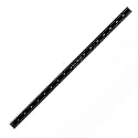 PEC Tools 18" Flexible Black Chrome Metal Ruler, 3R Graduation
