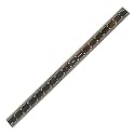 PEC Tools 18" Rigid Black Chrome Metal Ruler, 3R Graduation