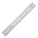 PEC Tools 6" Rigid Metal Ruler,3R Graduation, Steel Measuring Tool
