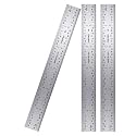 PEC Tools Made in USA 6" Metal Ruler, Rigid, 3 Pack